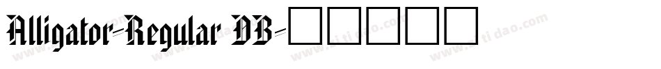 Alligator-Regular DB字体转换